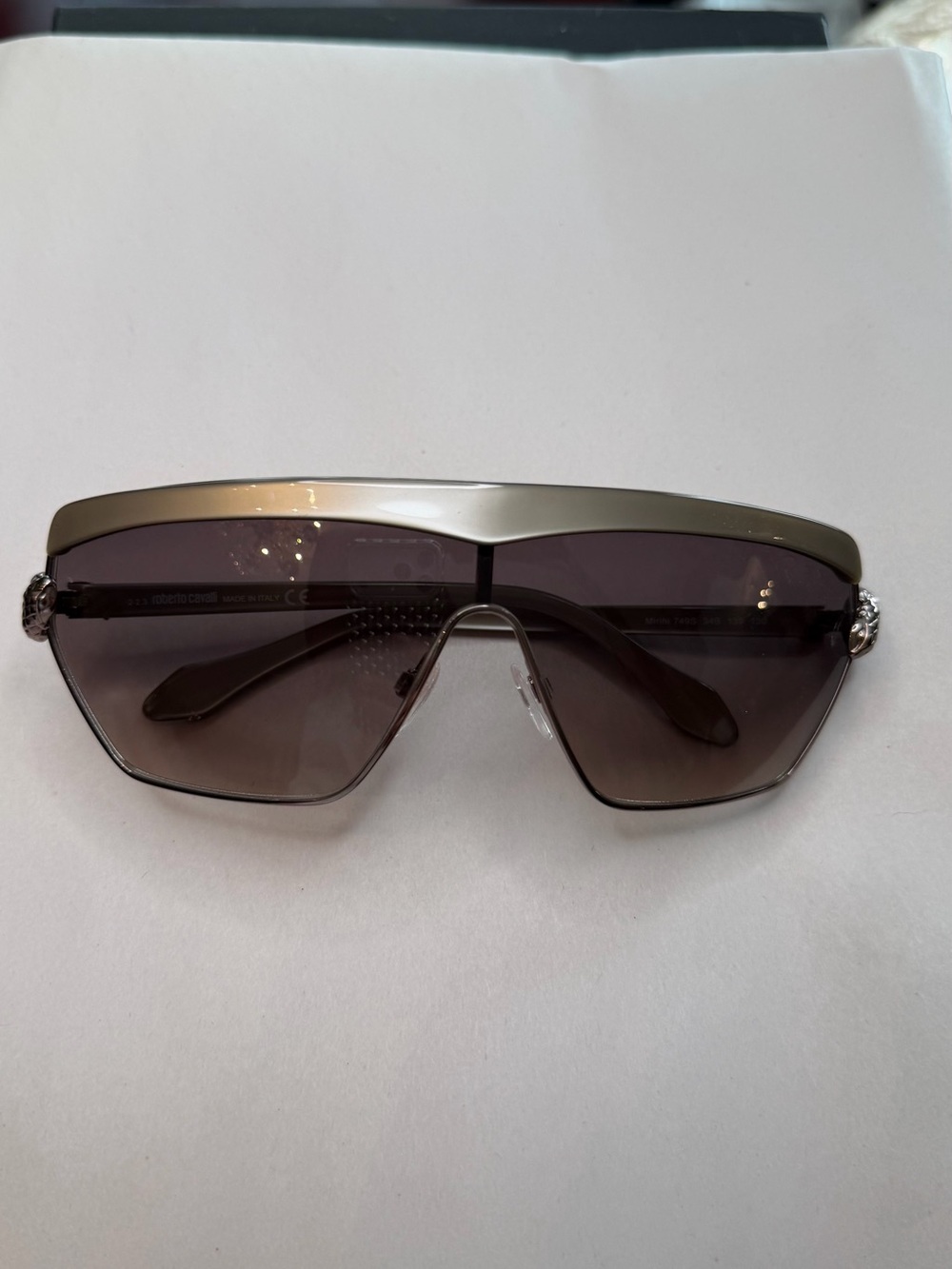 Roberto Cavalli Women's Shield Sunglasses in Gunmetal and Smoke Gradient